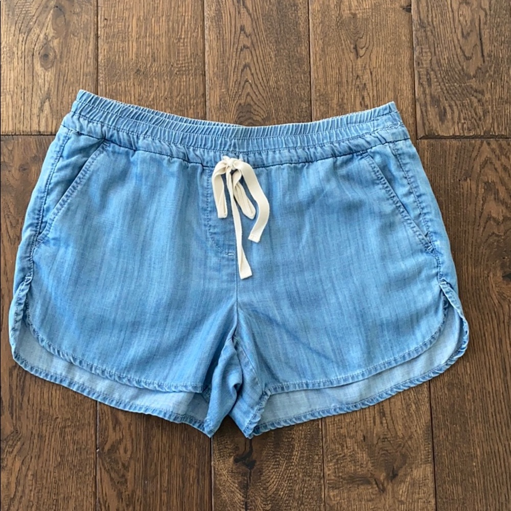 LOFT Chambray Denim “Running” Shorts